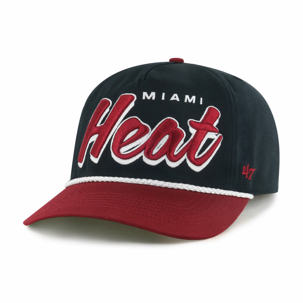 47 brand - Miami Heat '47 Dropshadow Rope Hitch Adjustable Hat - Black/Red