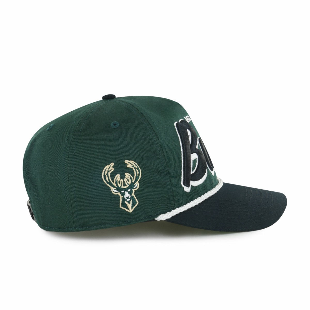 47 brand - Milwaukee Bucks '47 Dropshadow Rope Hitch Adjustable Hat - Hunter Green/Black