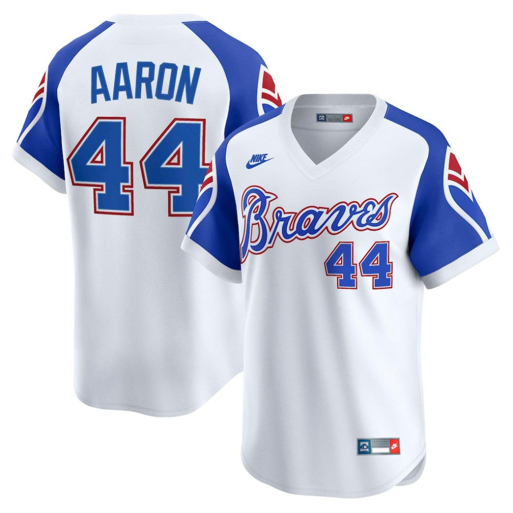 Hank Aaron Atlanta Braves Nike Throwback Cooperstown Collection Limited Jersey for sale