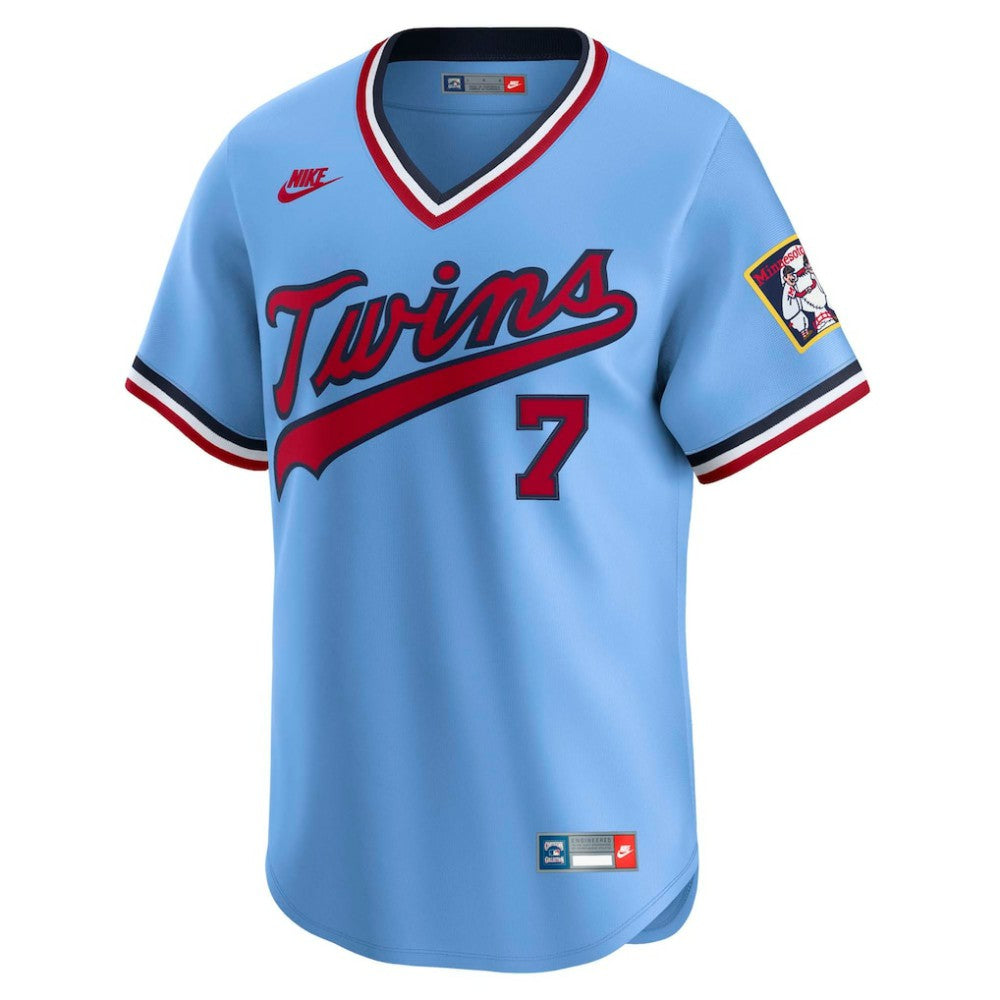 Joe Mauer Minnesota Twins Nike Throwback Cooperstown Collection Limited Jersey - Light Blue | MLB Jerseys