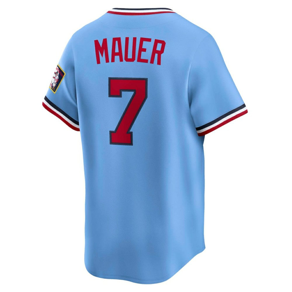 Joe Mauer Minnesota Twins Nike Throwback Cooperstown Collection Limited Jersey - Light Blue | MLB Jerseys