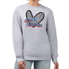 NBA - Oklahoma City Thunder G-III 4Her by Carl Banks Women's Leopard Heart Fleece Pullover Sweatshirt - Heather Gray