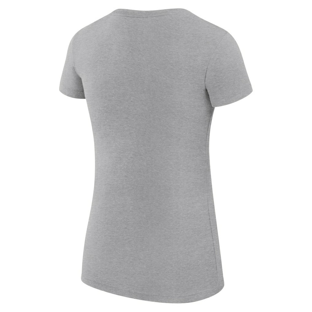 NBA - Golden State Warriors G-III 4Her by Carl Banks Women's Super-Slim Fit Lightweight Leopard Heart T-Shirt - Heather Gray