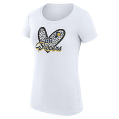 NBA - Indiana Pacers G-III 4Her by Carl Banks Women's Super-Slim Fit Lightweight Leopard Heart T-Shirt - White