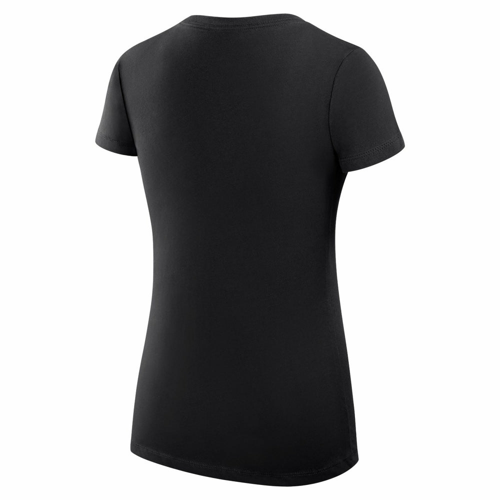 NBA - Los Angeles Lakers G-III 4Her by Carl Banks Women's Super-Slim Fit Lightweight Leopard Heart V-Neck T-Shirt - Black