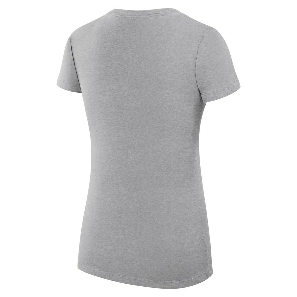 NBA - Oklahoma City Thunder G-III 4Her by Carl Banks Women's Super-Slim Fit Lightweight Leopard Heart V-Neck T-Shirt - Heather Gray