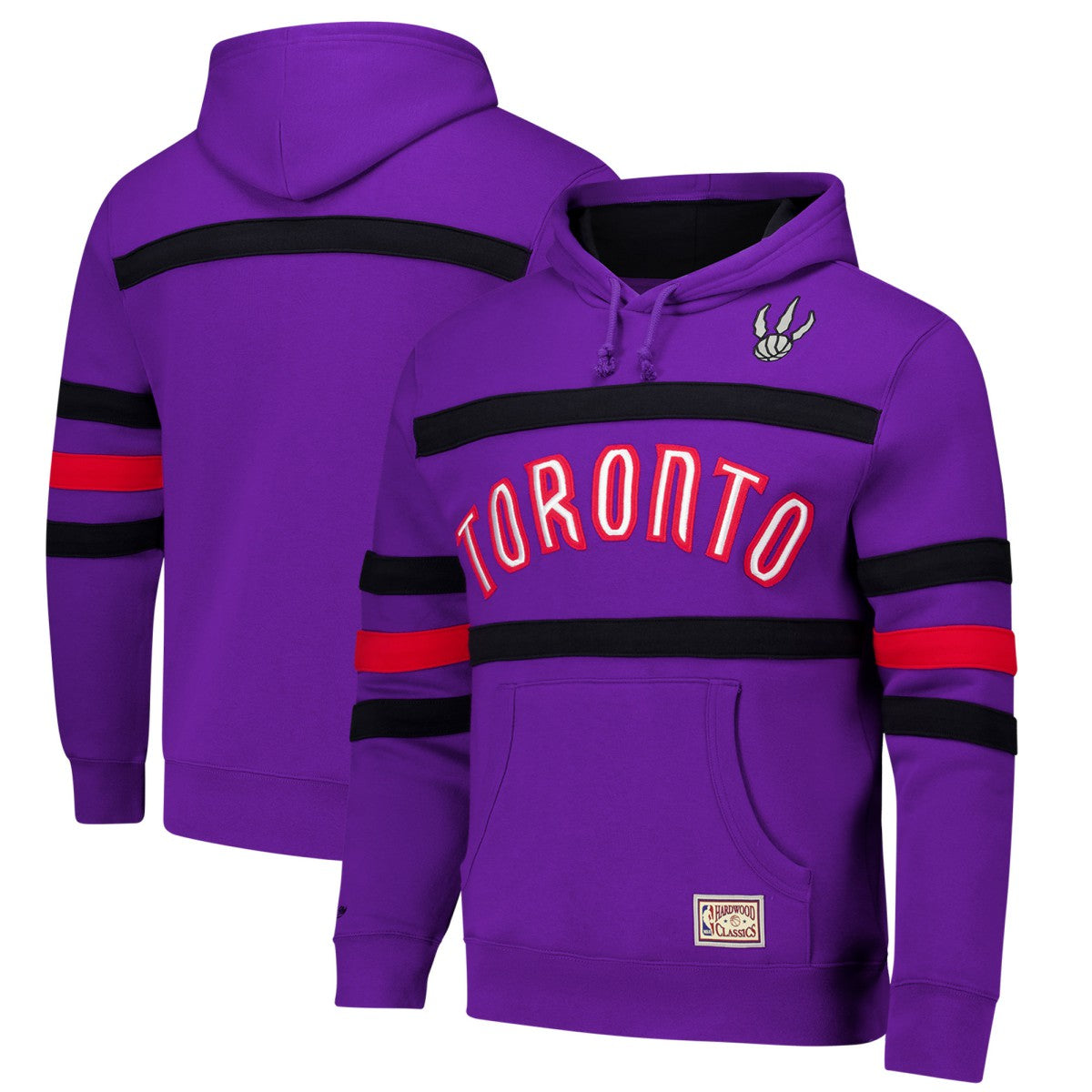 Mitchell & Ness - Toronto Raptors Hardwood Classics Nights Head Coach Pullover Hoodie - Purple