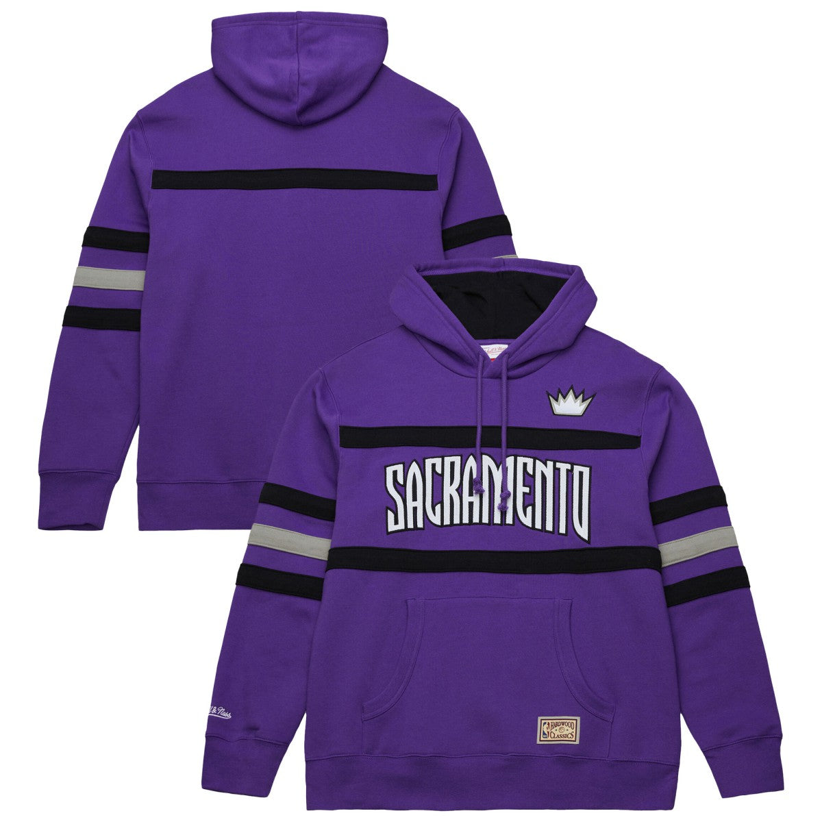 Mitchell & Ness - Sacramento Kings Hardwood Classics Nights Head Coach Pullover Hoodie - Purple