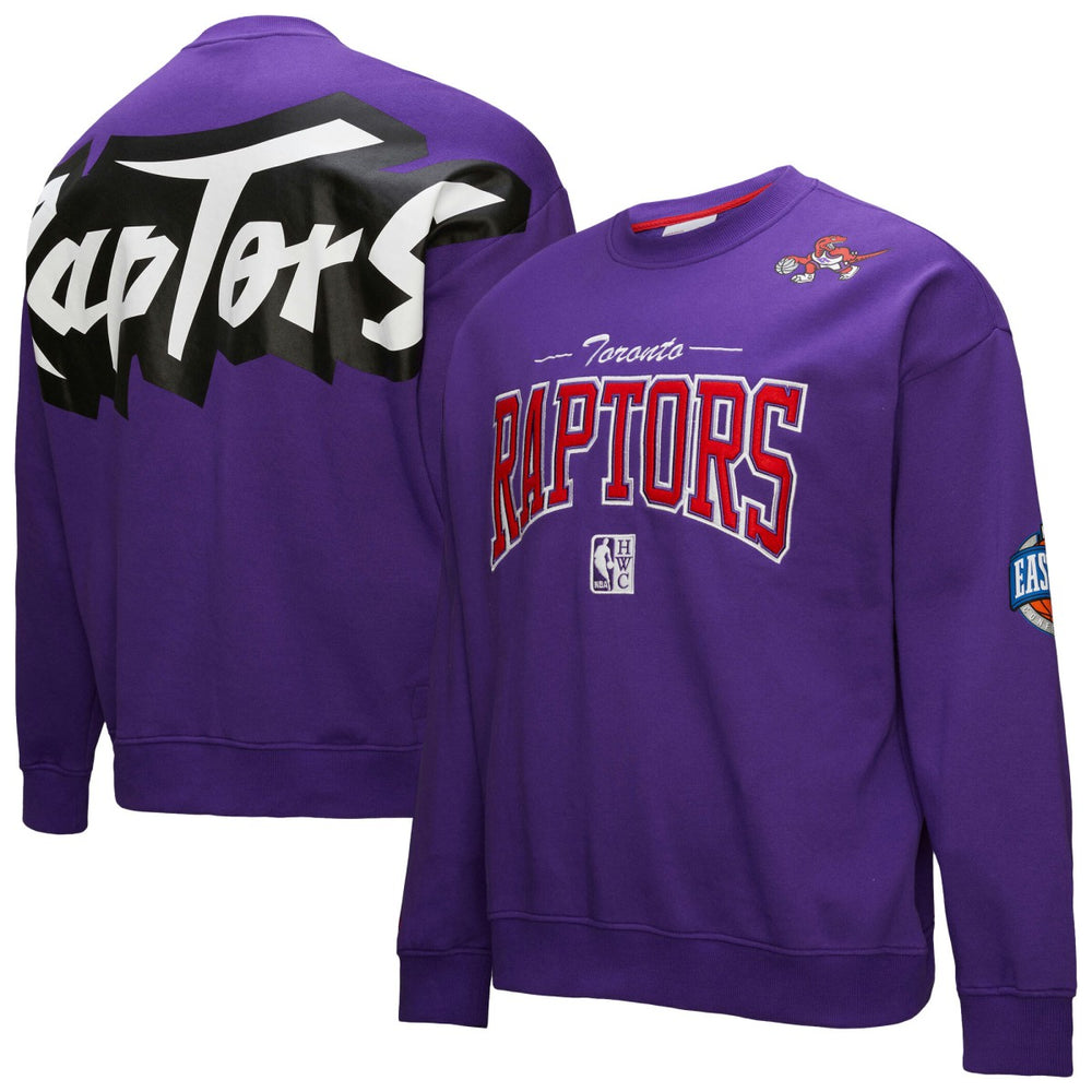 Mitchell & Ness - Toronto Raptors Hardwood Classics There & Back 2.0 Vintage Pullover Sweatshirt - Purple