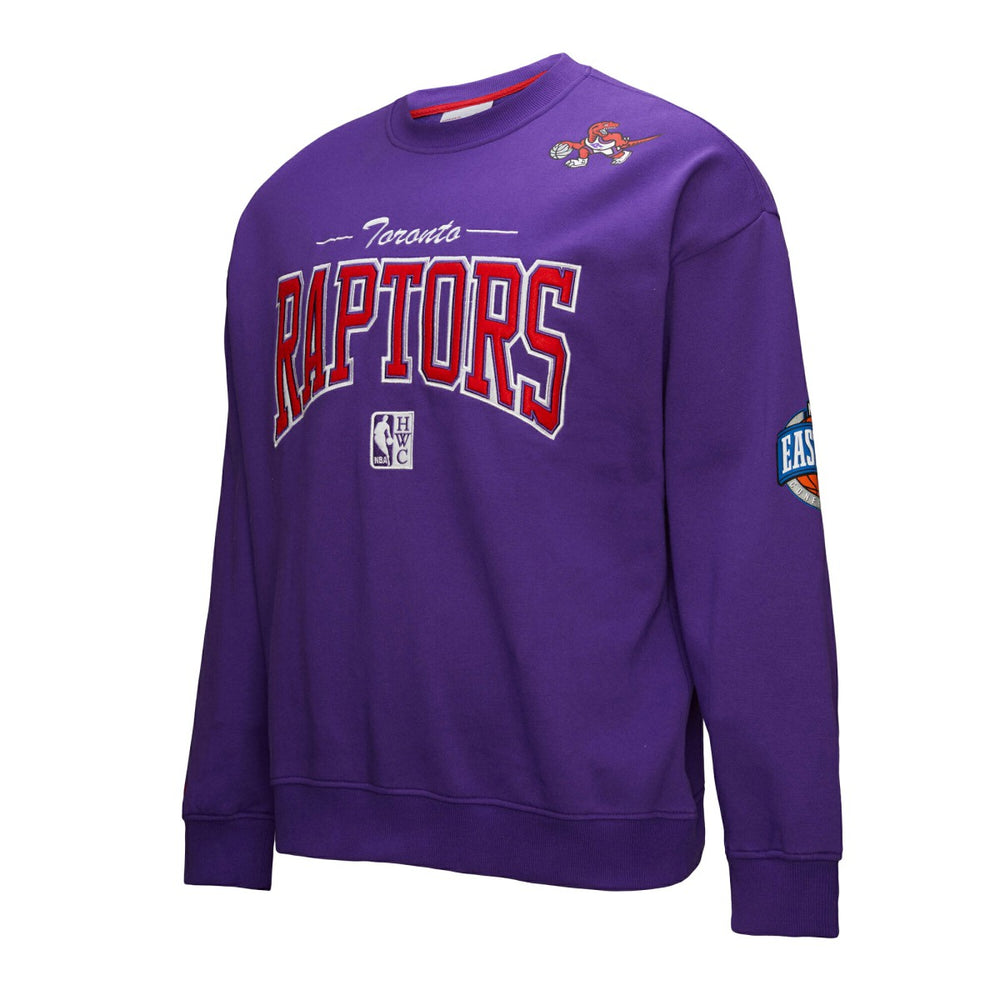 Mitchell & Ness - Toronto Raptors Hardwood Classics There & Back 2.0 Vintage Pullover Sweatshirt - Purple