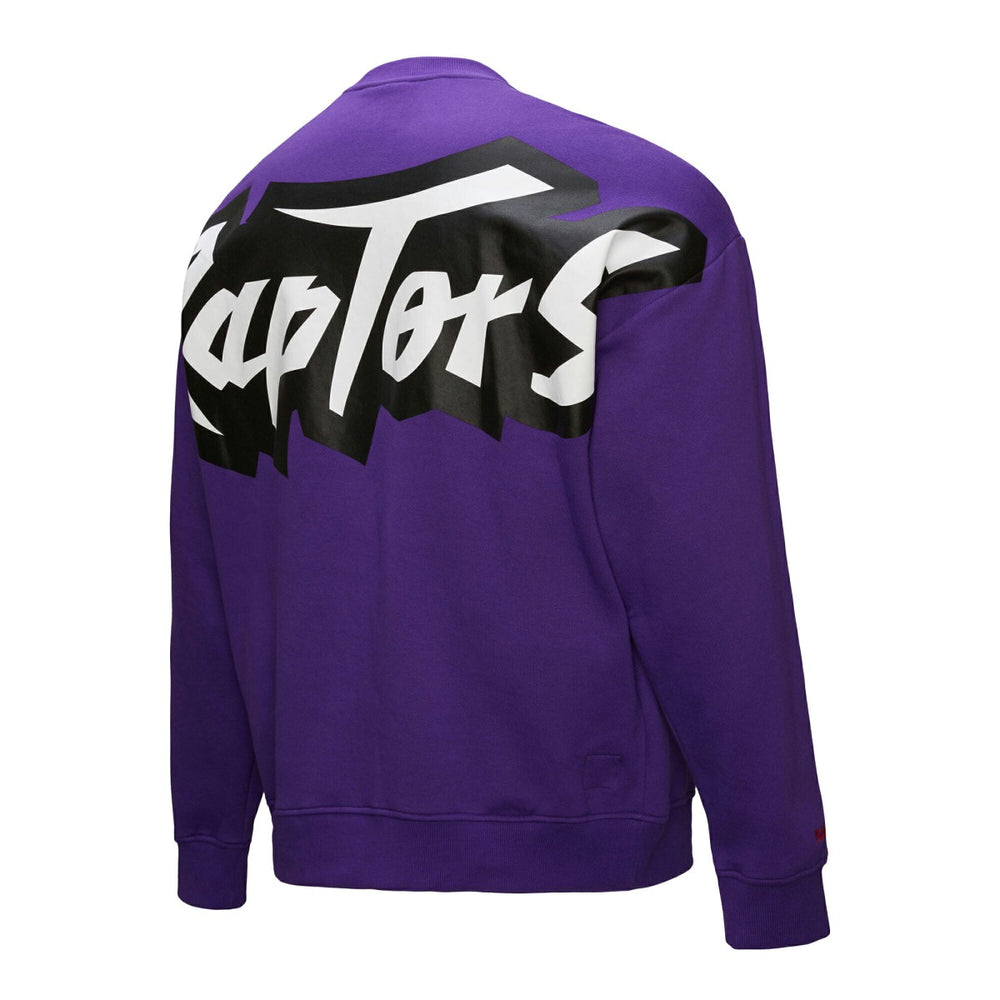 Mitchell & Ness - Toronto Raptors Hardwood Classics There & Back 2.0 Vintage Pullover Sweatshirt - Purple