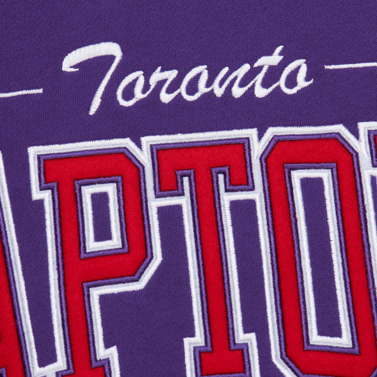 Mitchell & Ness - Toronto Raptors Hardwood Classics There & Back 2.0 Vintage Pullover Sweatshirt - Purple