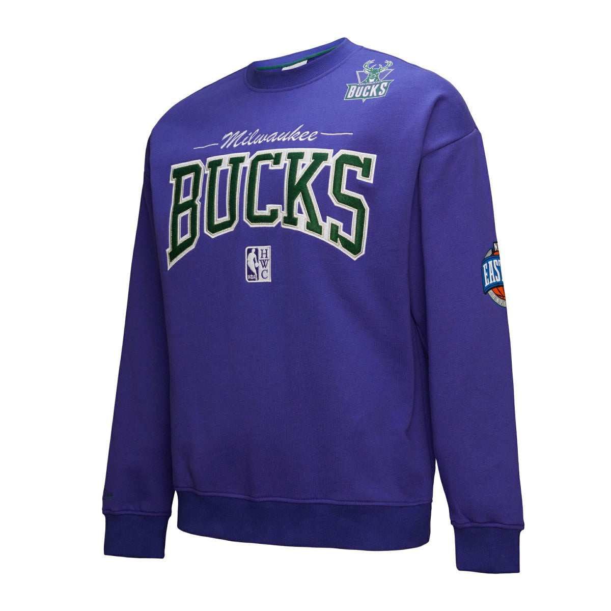 Mitchell & Ness - Milwaukee Bucks Hardwood Classics There & Back 2.0 Vintage Pullover Sweatshirt - Purple