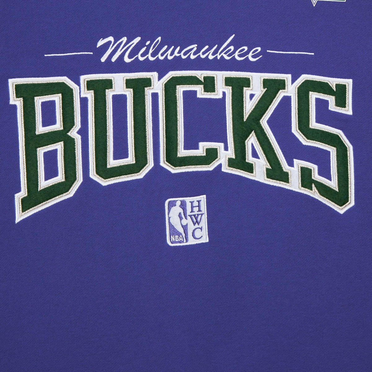 Mitchell & Ness - Milwaukee Bucks Hardwood Classics There & Back 2.0 Vintage Pullover Sweatshirt - Purple