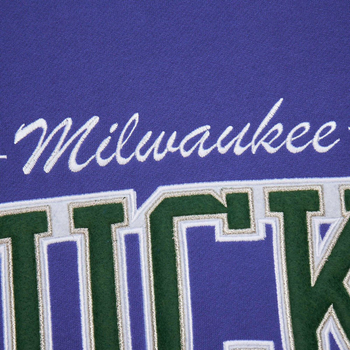 Mitchell & Ness - Milwaukee Bucks Hardwood Classics There & Back 2.0 Vintage Pullover Sweatshirt - Purple