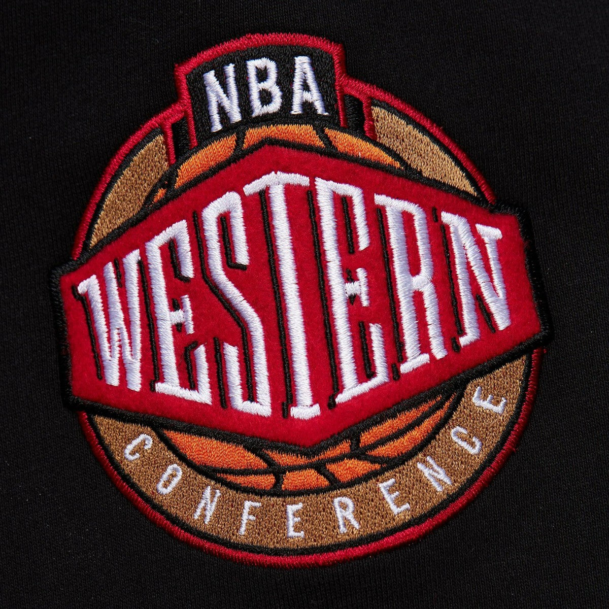 Mitchell & Ness - Sacramento Kings Chainstitch Applique Vintage Heavyweight Pullover Hoodie - Black