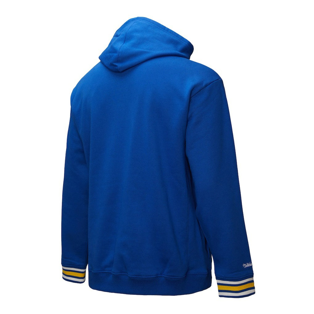 Mitchell & Ness - Golden State Warriors Chainstitch Applique Vintage Heavyweight Pullover Hoodie - Royal