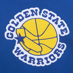 Mitchell & Ness - Golden State Warriors Chainstitch Applique Vintage Heavyweight Pullover Hoodie - Royal
