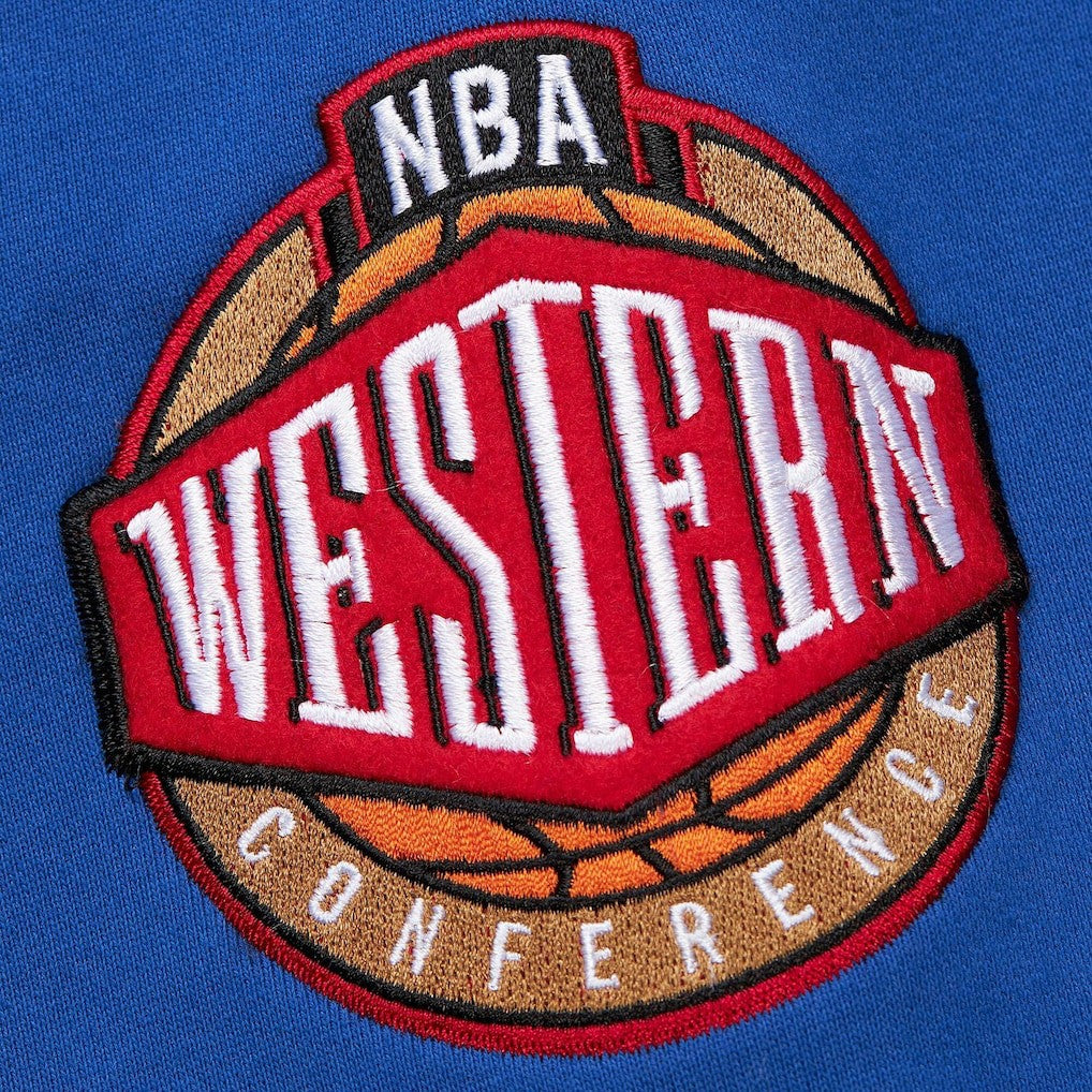 Mitchell & Ness - Golden State Warriors Chainstitch Applique Vintage Heavyweight Pullover Hoodie - Royal