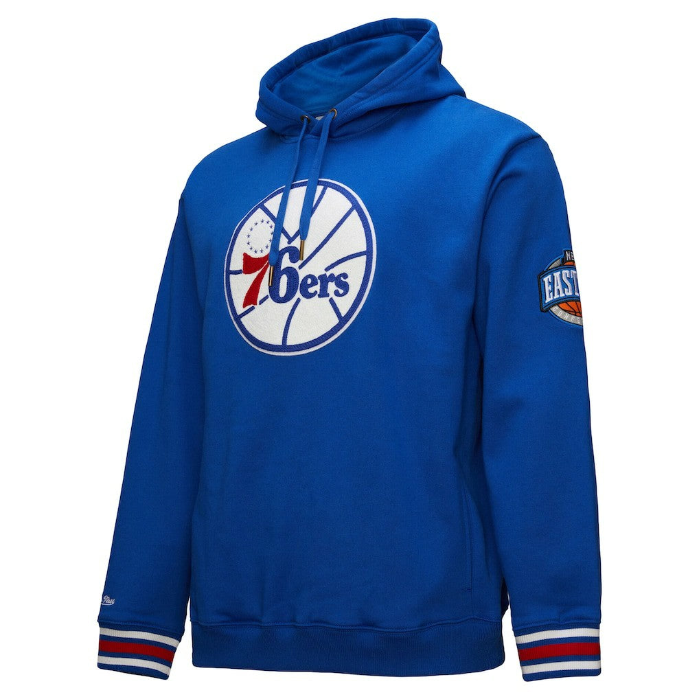 Mitchell & Ness - Philadelphia 76ers Chainstitch Applique Vintage Heavyweight Pullover Hoodie - Royal