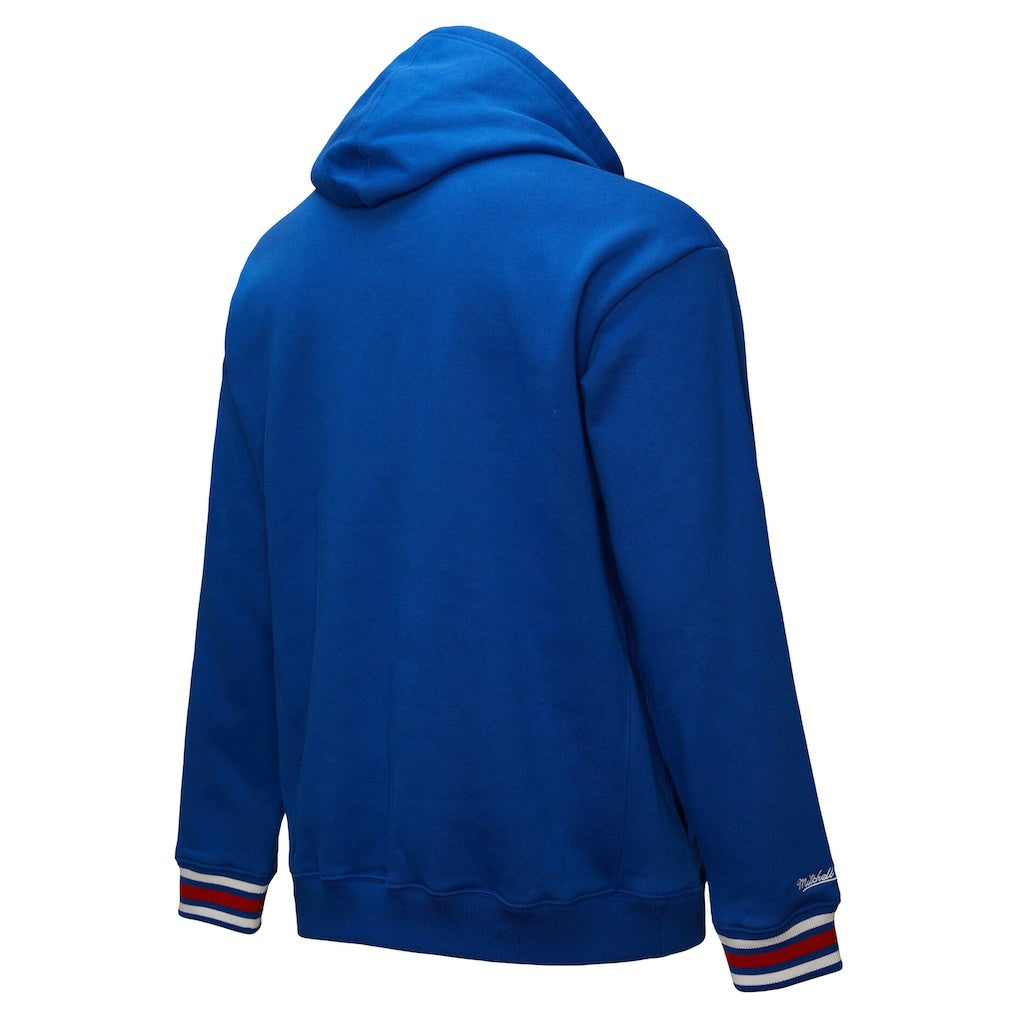 Mitchell & Ness - Philadelphia 76ers Chainstitch Applique Vintage Heavyweight Pullover Hoodie - Royal