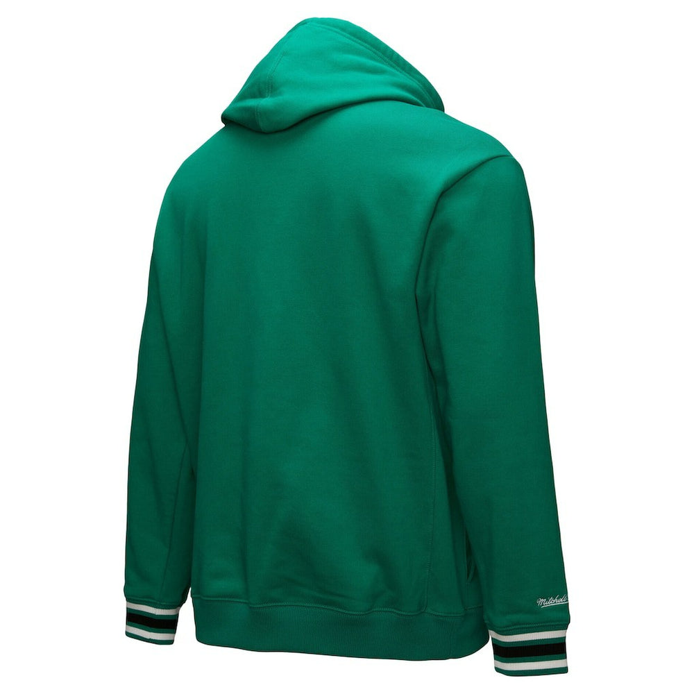 Mitchell & Ness - Boston Celtics Chainstitch Applique Vintage Heavyweight Pullover Hoodie - Kelly Green