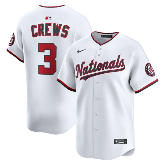 Dylan Crews Washington Nationals Nike Home Limited Player Jersey - White | MLB Jerseys