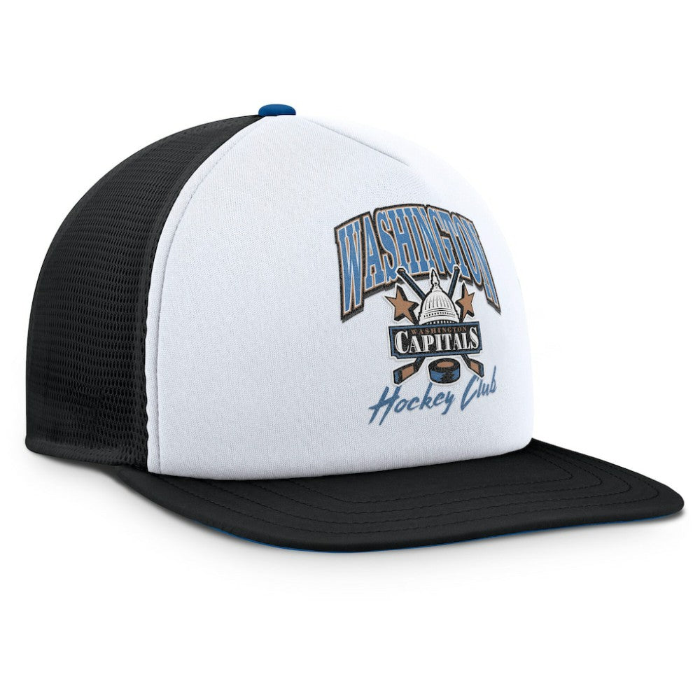 Washington Capitals Fanatics Decades Collection Foam Front Snapback Hat White/Black