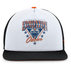 Edmonton Oilers - Fanatics Decades Collection Foam Front Snapback Hat White/Black