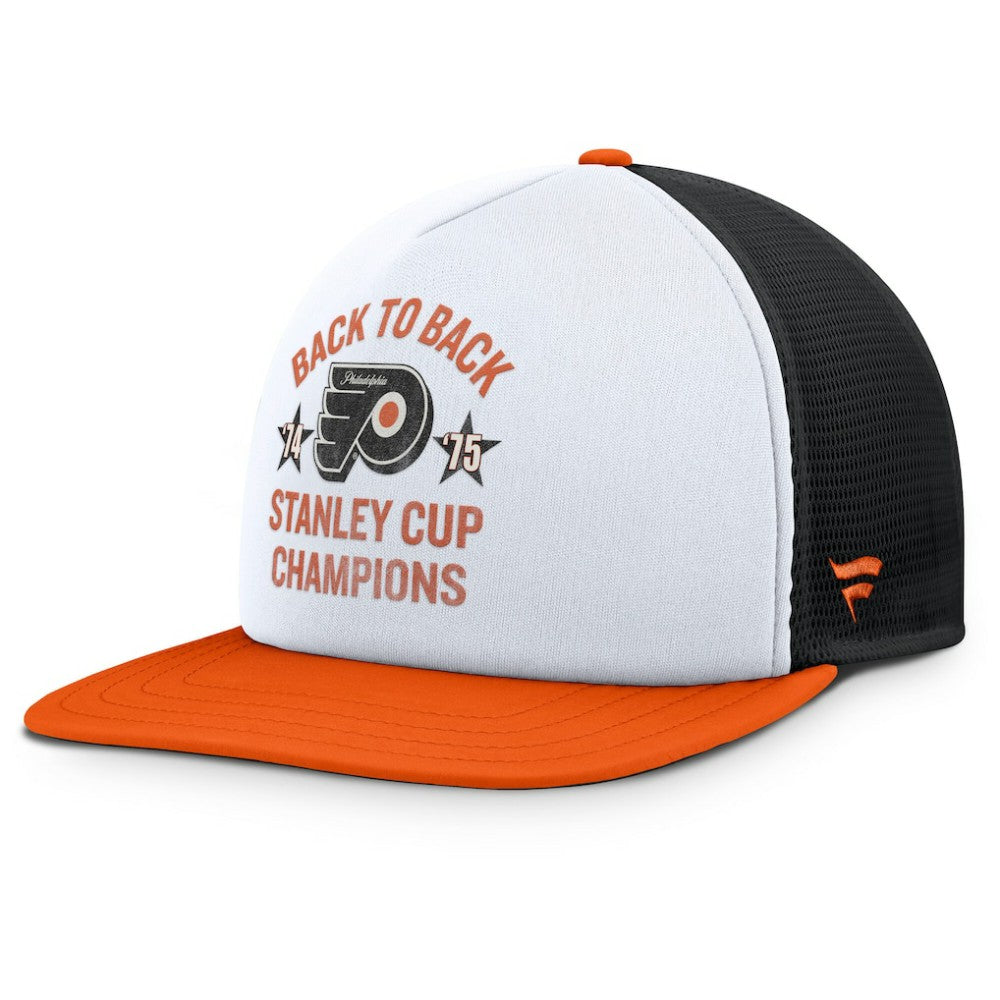 Philadelphia Flyers - Fanatics Decades Collection Foam Front Snapback Hat White/Orange