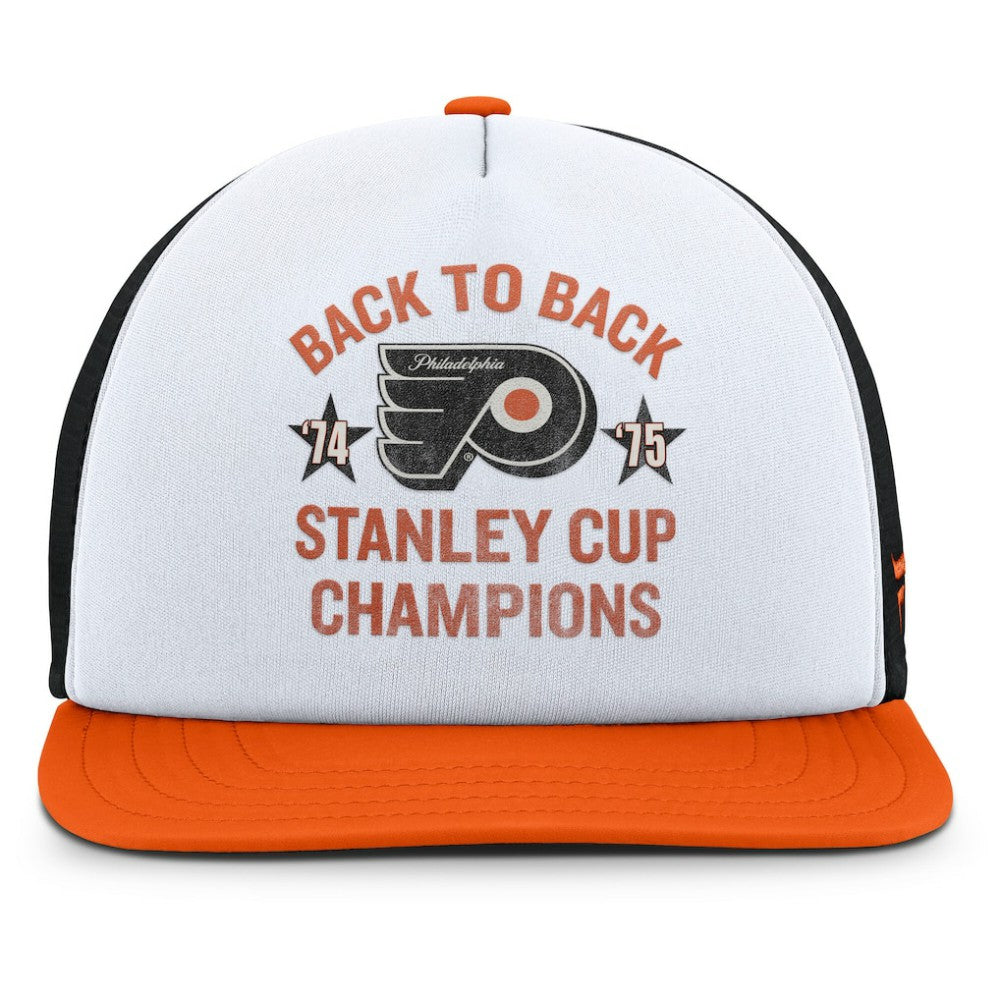 Philadelphia Flyers - Fanatics Decades Collection Foam Front Snapback Hat White/Orange