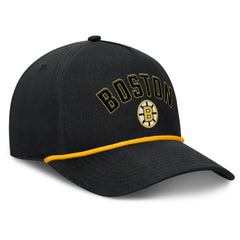 Boston Bruins Fanatics Decades Collection A-Frame Rope Adjustable Hat Black