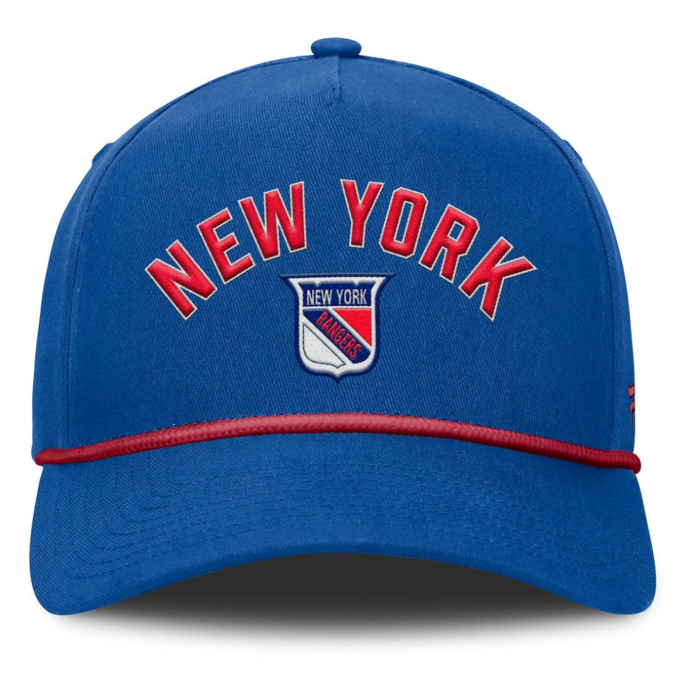 New York Rangers Fanatics Decades Collection A-Frame Rope Adjustable Hat Royal