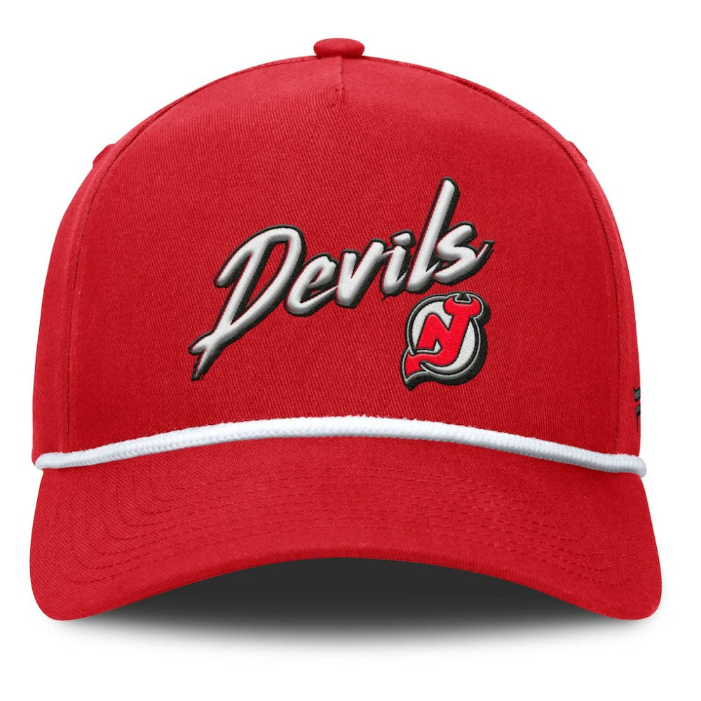 New Jersey Devils - Fanatics Decades Collection A-Frame Rope Adjustable Hat Red