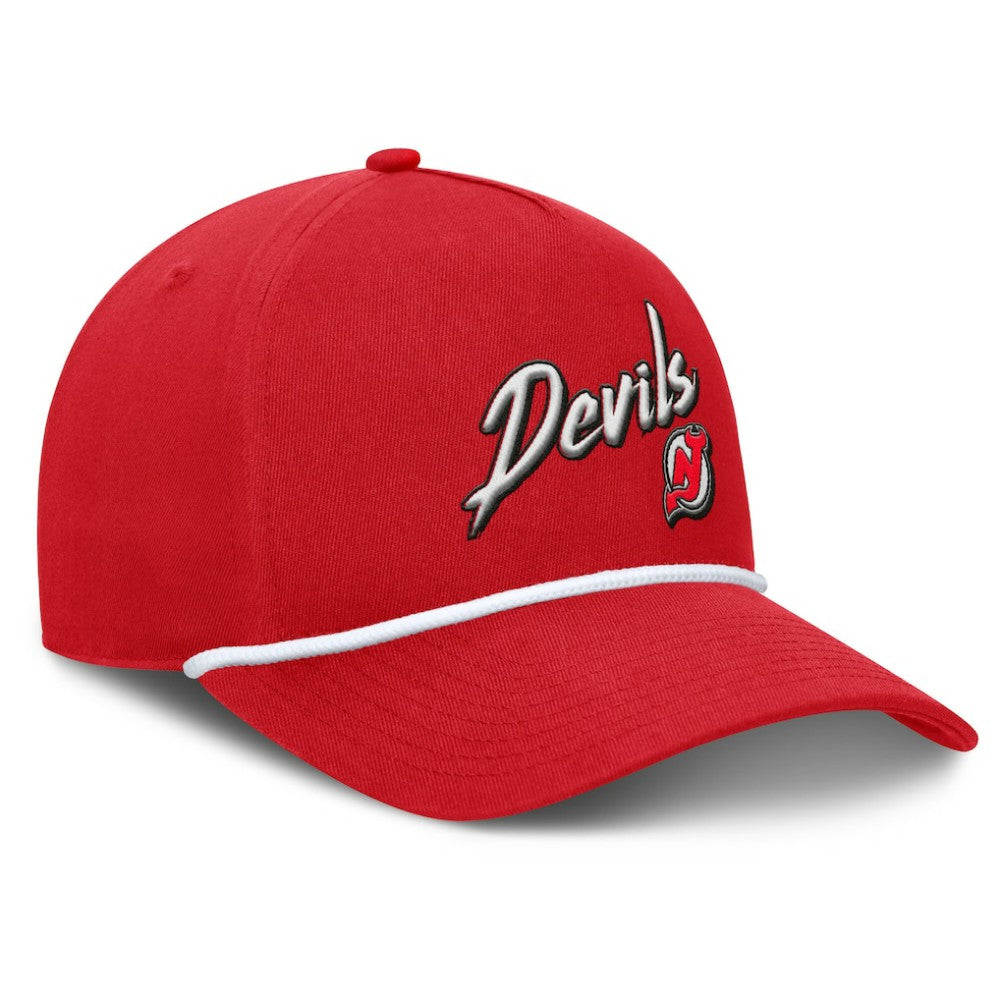 New Jersey Devils - Fanatics Decades Collection A-Frame Rope Adjustable Hat Red