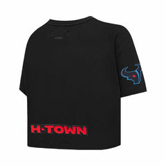 C.J. Stroud Houston Texans Pro Standard Women's Player Name & Number Cropped Boxy T-Shirt Black - NFL