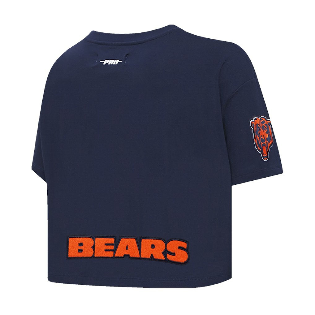Caleb Williams Chicago Bears Pro Standard Women's Player Name & Number Cropped Boxy T-Shirt Navy - NFL