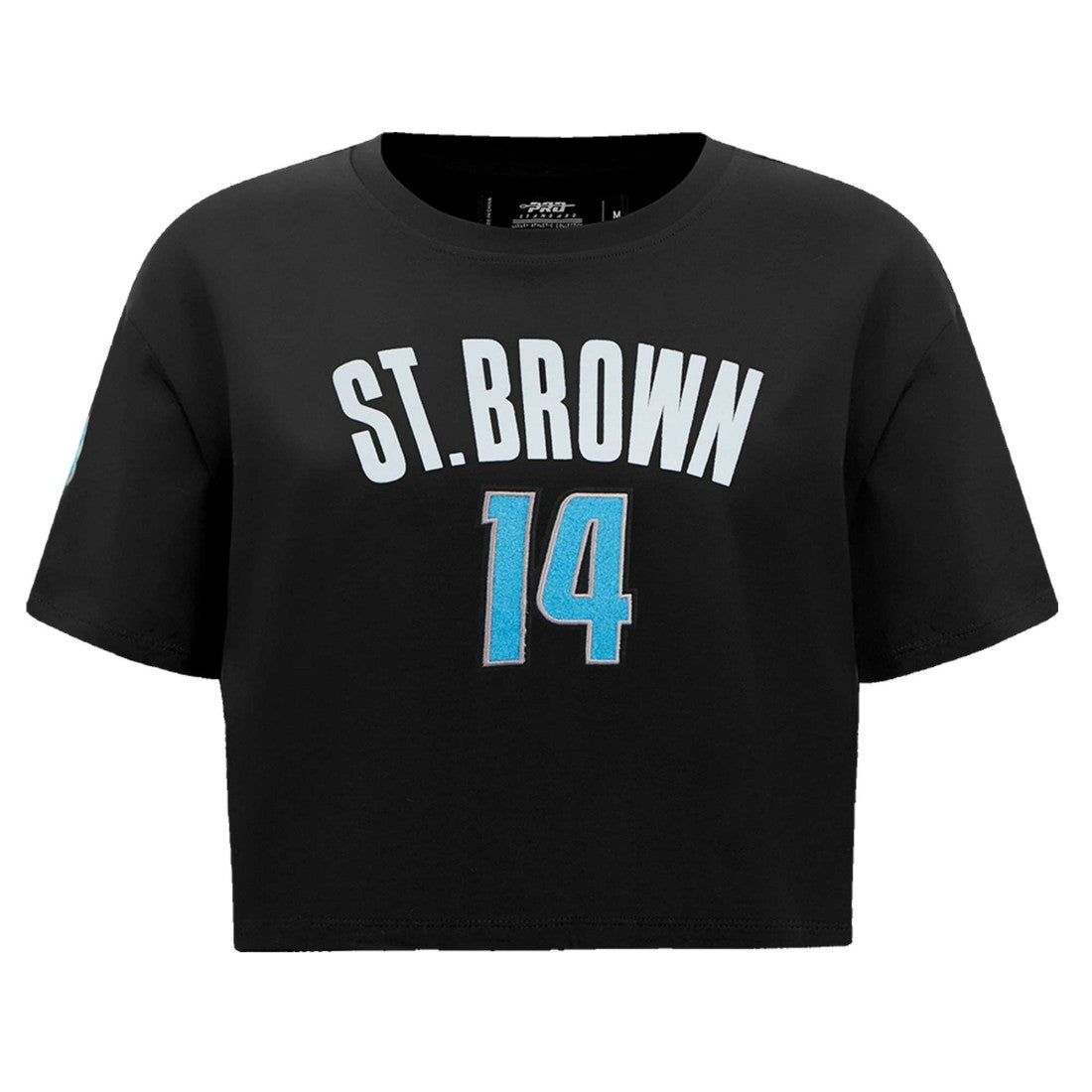 Amon-Ra St. Brown Detroit Lions Pro Standard Women's Player Name & Number Cropped Boxy T-Shirt Black - NFL