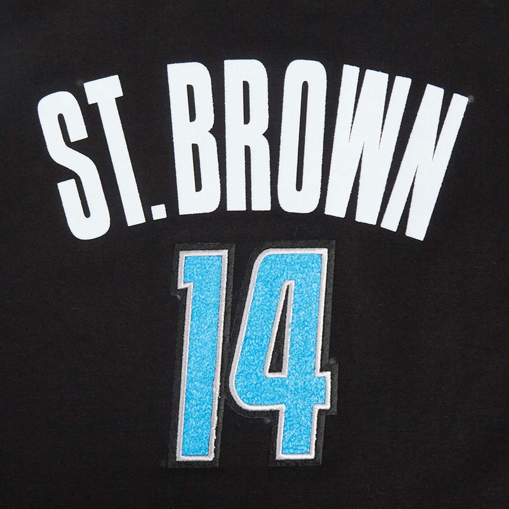 Amon-Ra St. Brown Detroit Lions Pro Standard Women's Player Name & Number Cropped Boxy T-Shirt Black - NFL