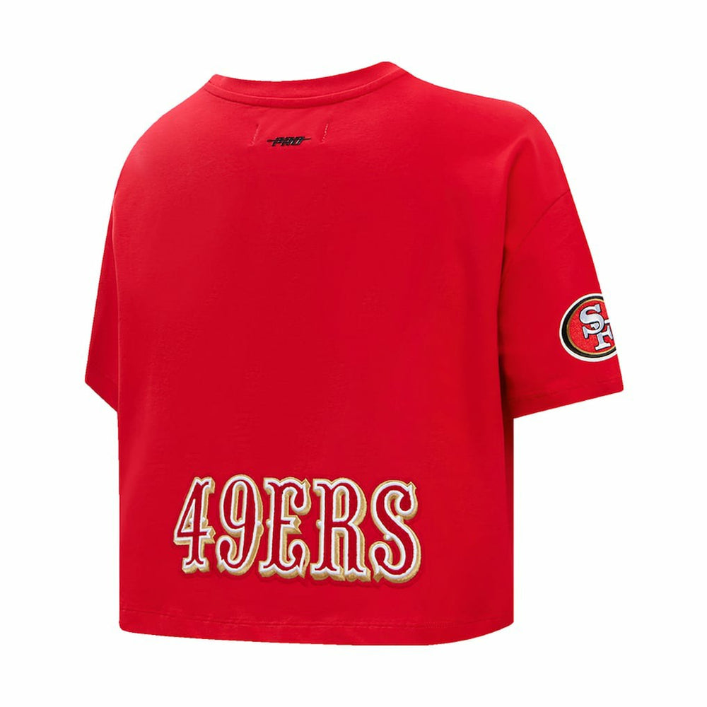 Christian McCaffrey San Francisco 49ers Pro Standard Women's Player Name & Number Cropped Boxy T-Shirt Scarlet - NFL