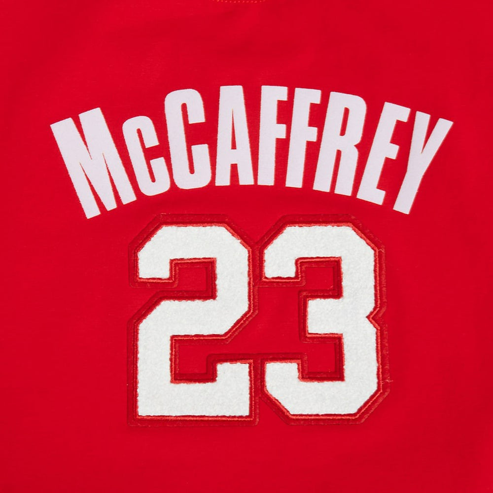 Christian McCaffrey San Francisco 49ers Pro Standard Women's Player Name & Number Cropped Boxy T-Shirt Scarlet - NFL