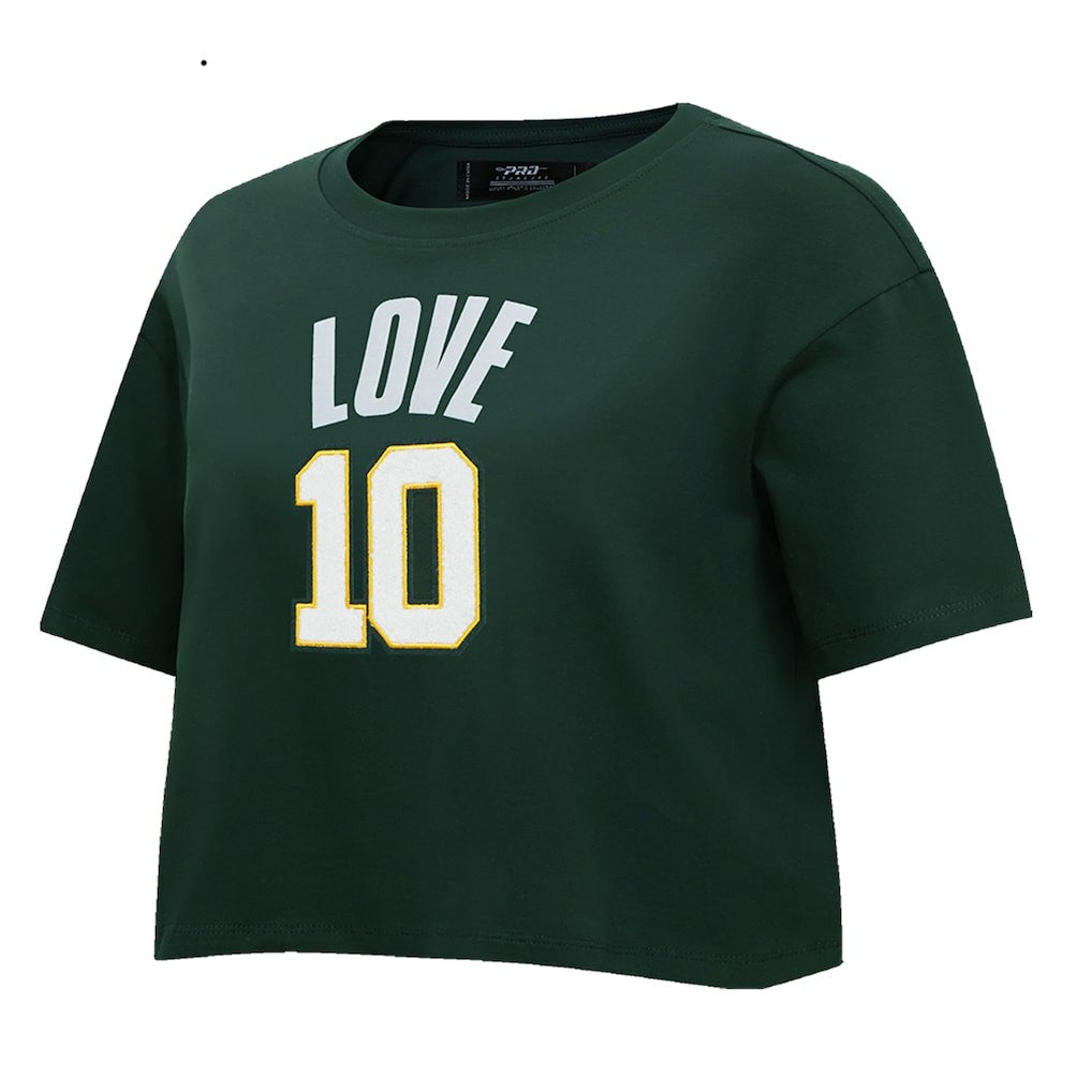 Jordan Love Green Bay Packers Pro Standard Women's Player Name & Number Cropped Boxy T-Shirt Green - NFL
