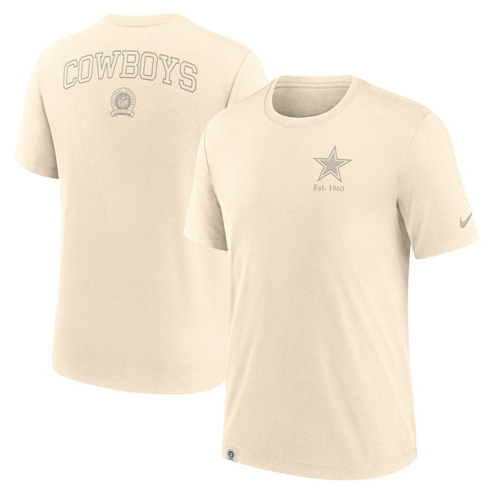 Dallas Cowboys Glory Tri-Blend T-Shirt Cream - Nike