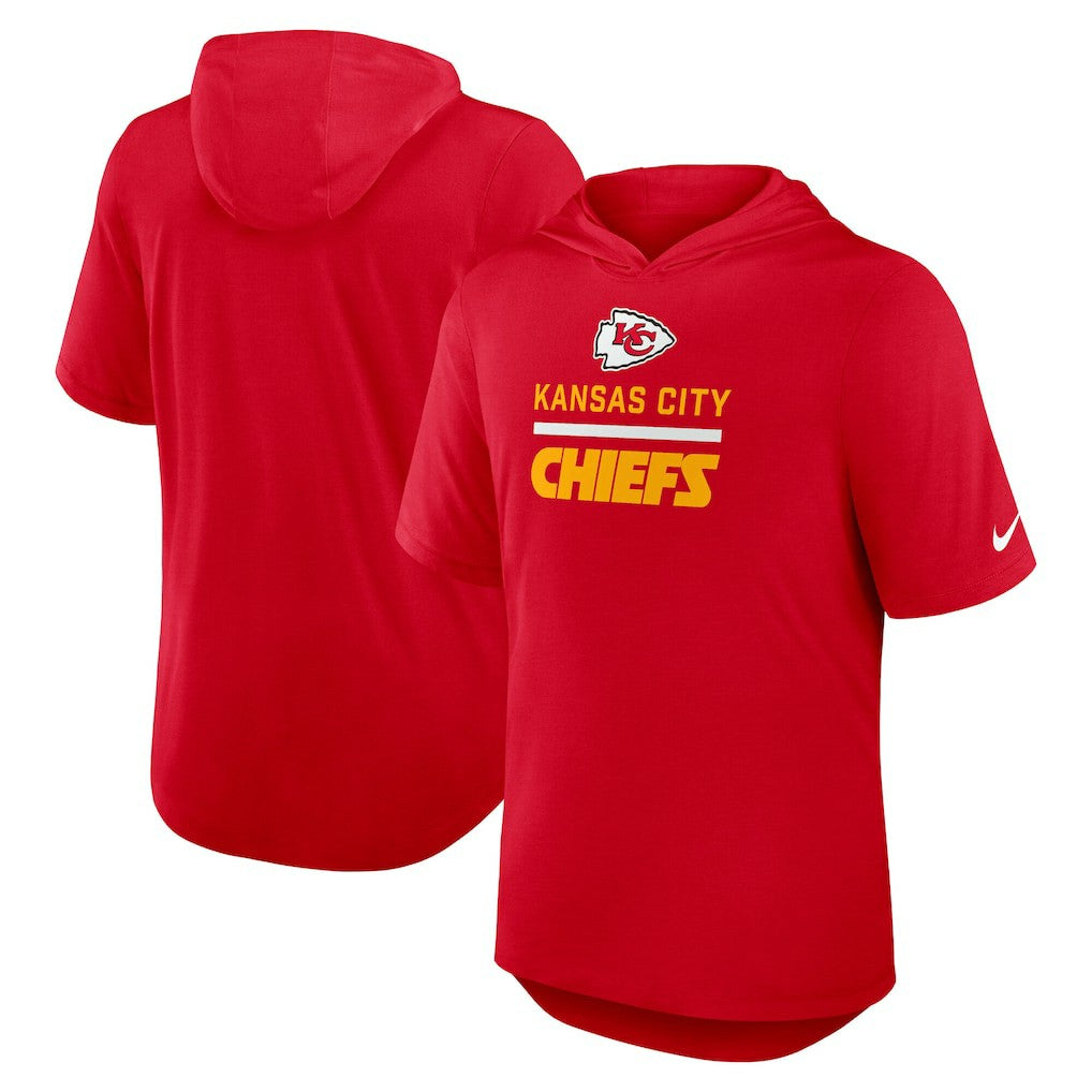 Kansas City Chiefs Lockup Tri-Blend Hoodie T-Shirt Red - Nike