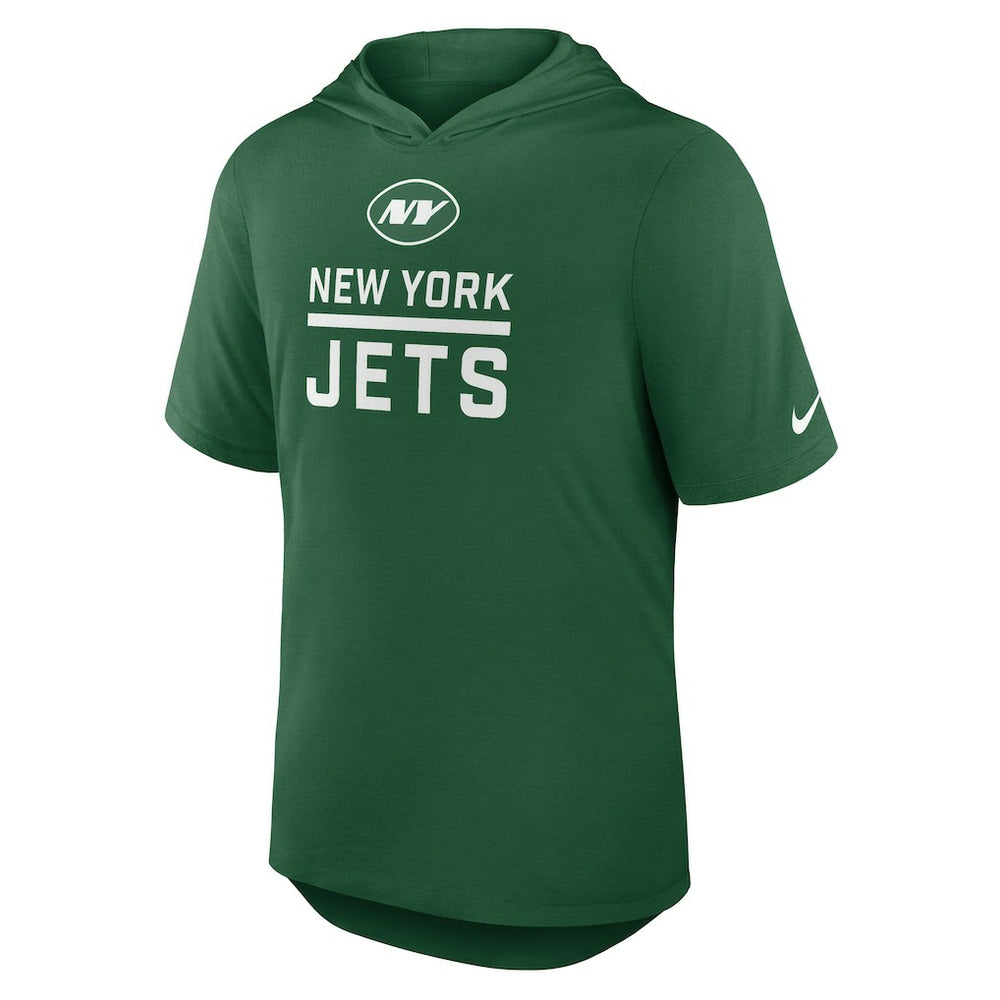 New York Jets Lockup Tri-Blend Hoodie T-Shirt Green - Nike