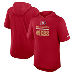 San Francisco 49ers Lockup Tri-Blend Hoodie T-Shirt Scarlet - Nike