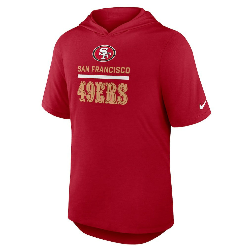 San Francisco 49ers Lockup Tri-Blend Hoodie T-Shirt Scarlet - Nike