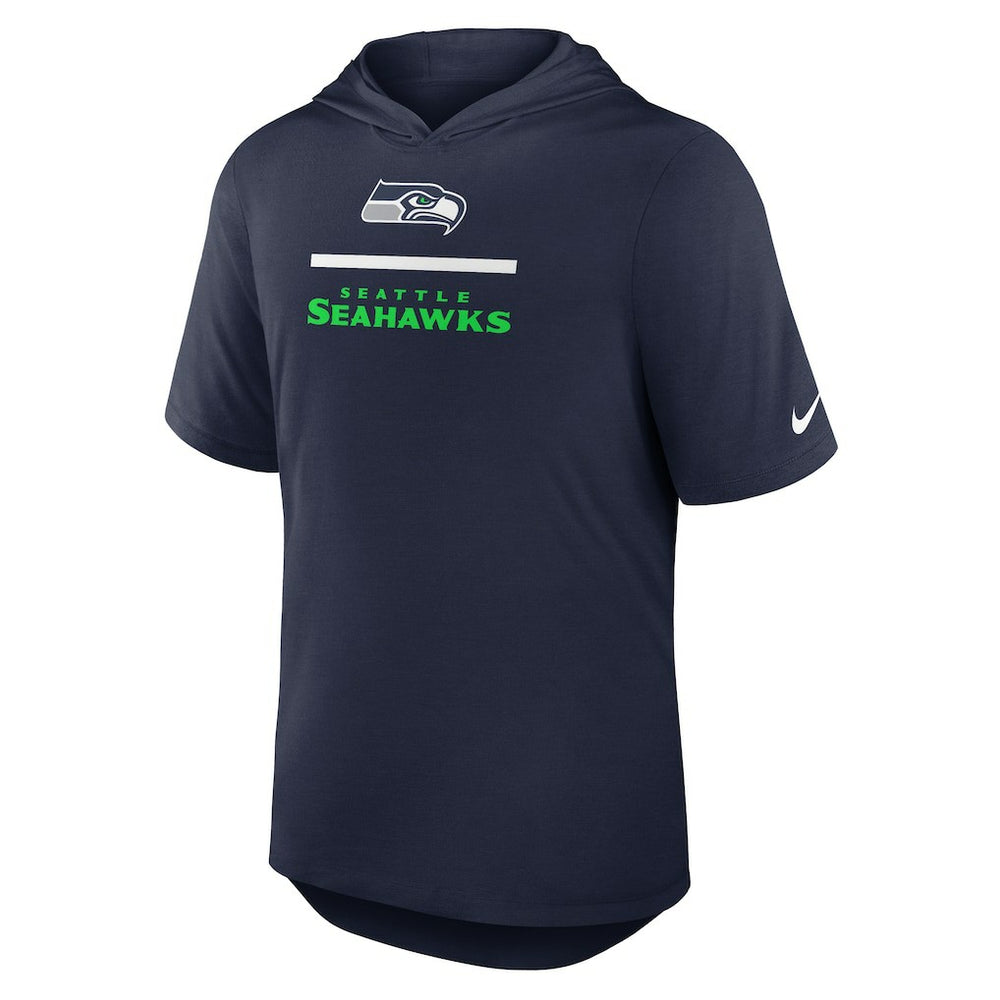 Seattle Seahawks Lockup Tri-Blend Hoodie T-Shirt College Navy - Nike