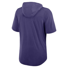 Baltimore Ravens Lockup Tri-Blend Hoodie T-Shirt Purple - Nike