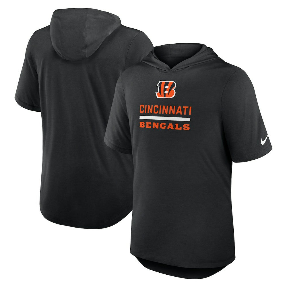 Cincinnati Bengals Lockup Tri-Blend Hoodie T-Shirt Black - Nike